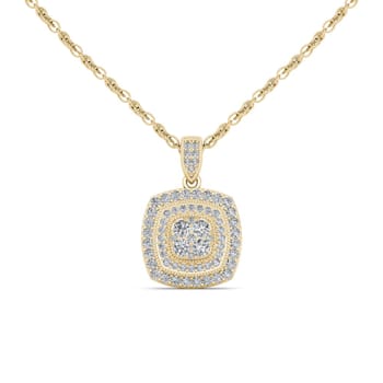 10k Yellow Gold Diamond Pendant With 18 Inch Chain (H-I Color, I2
Clarity)(1/2 ctw)