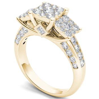 10K Yellow Gold 1.5ctw Diamond Ladies Anniversary Engagement Ring (
I2-Clarity-H-I-Color )