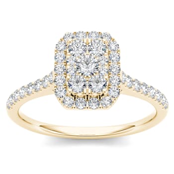 10K Yellow Gold .75ctw Round Diamond Engagement Wedding Ring (Color H-I,
Clarity I2)