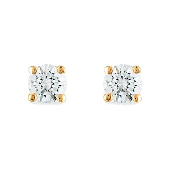 Diamond2Deal Lab Grown Diamond 14k Yellow Gold Stud Earrings 2.0ctw