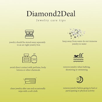 Diamond2Deal Lab Grown Diamond 14K White Gold Stud Earrings .50ctw