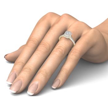 10K Yellow Gold .75ctw Round Diamond Engagement Wedding Ring (Color H-I,
Clarity I2)