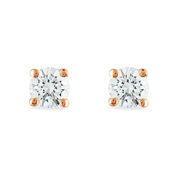 Diamond2Deal Lab Grown Diamond 14k Rose Gold Stud Earrings 2/5ctw