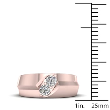 10K Rose Gold .50ctw Diamond Wedding Band (Color H-I, Clarity I2)