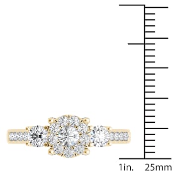 10K Yellow Gold 1.0ctw Diamond Anniversary Engagement Ring (
I2-Clarity-H-I-Color )
