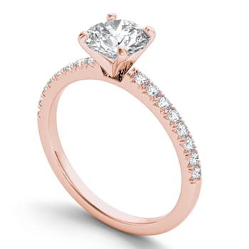 14K Rose Gold .75ctw Round Diamond Solitaire Engagement Ring (Color H-I,
Clarity I2)