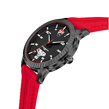 Fashion watch with silicone strap