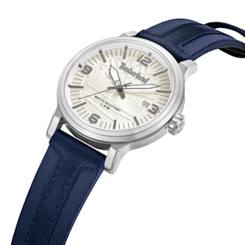 Timberland Westerly Three Hand Watch with Navy Leather Strap