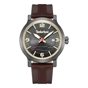 Timberland Westerly Three Hand Watch with Brown Leather Strap