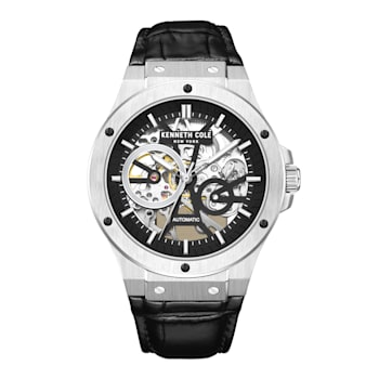 Kenneth Cole New York Men's Black Leather strap watch