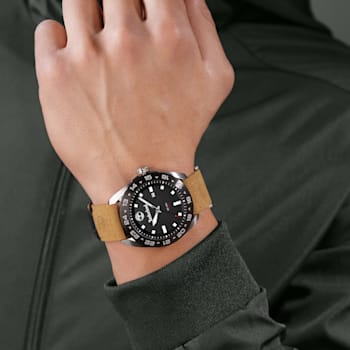 Timberland Carrigan Collection Men's Watch with Tan Leather Strap