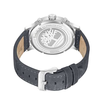 Timberland Pancher Collection Men's Watch with Gray Leather Strap