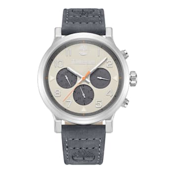Timberland Pancher Collection Men's Watch with Gray Leather Strap