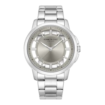 Men's Fashion Watch,  44mm case, stainless steel bracelet, 3ATM.