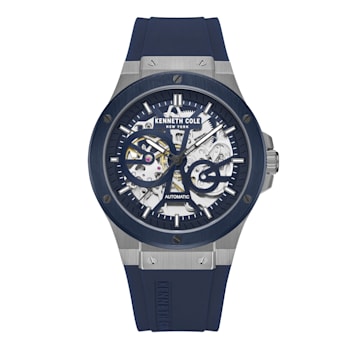 Kenneth Cole New York Men's Blue Silicone strap watch