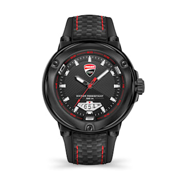 Fashion watch with Black silicone strap