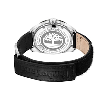 メンズウェア Black Watch Collared Snead Joshua & Sons Black Swiss Triple Time Zone Silicone Band