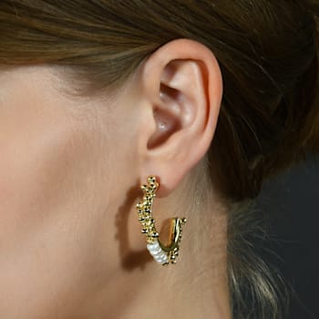 Pellet Pearl Hoops (Gold Vermeil)