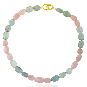 Aquamarine Beryl Mix Beaded Necklace