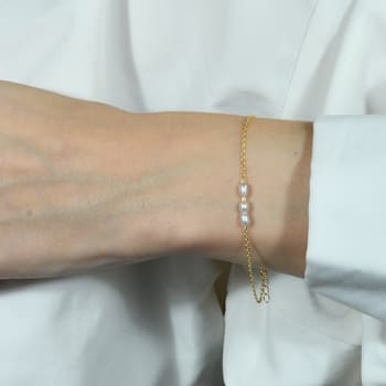 Baroque Pearl Chain Bracelet (Gold Vermeil)