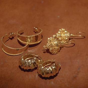 Foil Hoops (Gold Vermeil)