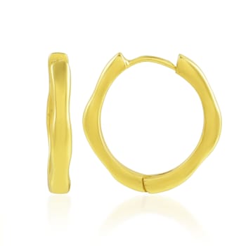 Chunky Molten Huggies Gold Vermeil