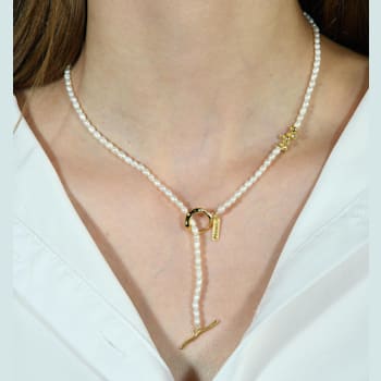 Keshi Pearl Beaded Necklace (Gold Vermeil)