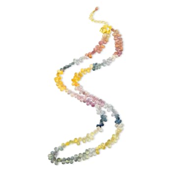 Tear Drop Mini Tourmaline Beaded Necklace