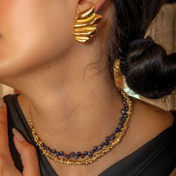 Pellet Necklace (16 Inch) (Gold Vermeil)