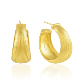 Striated Hoops (Gold Vermeil)