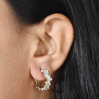 Crystal Vogue Hoop (Gold Vermeil)