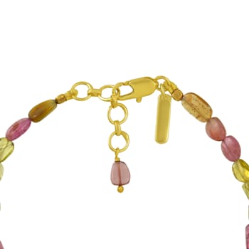 Pink Tourmaline Shaded Beaded Necklace