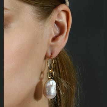 Baroque Pearl Charm (Gold Vermeil)