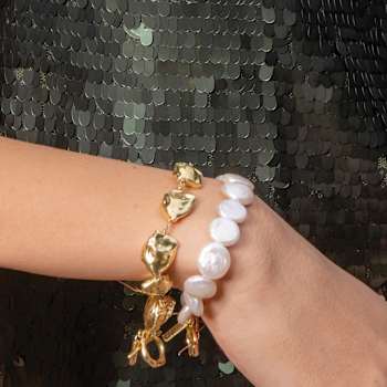 Molten Nugget Bracelet (Gold Vermeil)