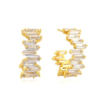 Crystal Vogue Hoop (Gold Vermeil)