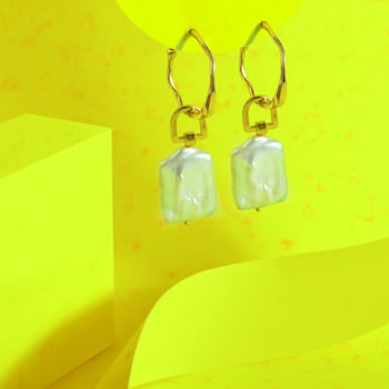 Quad Baroque Pearl Charm (Gold Vermeil)