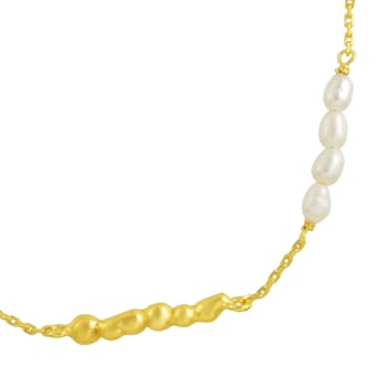 Baroque Pearl Pellet Bracelet (Gold Vermeil)