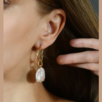 Quad Baroque Pearl Charm (Gold Vermeil)
