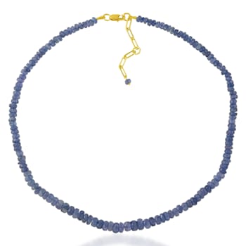 Rondelle Tanzanite Beaded Necklace