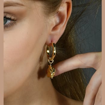Molten Drops Huggies (Gold Vermeil)