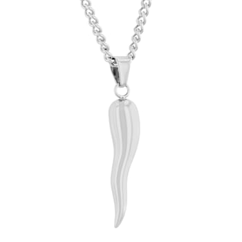 Stainless Steel Cornicello Italian Horn Pendant