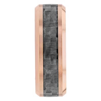 Tungsten Comfort™ Tungsten and Carbon Fiber Rose Ion Plated Band