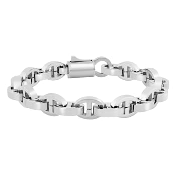 Stainless Steel Oval Mariner Bracelet