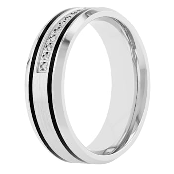 0.07CTW Diamond Cobalt with Black Resin Band