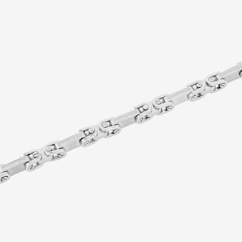 1/4CTW Diamond Stainless Steel Link Bracelet