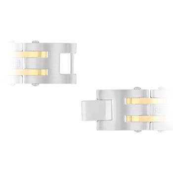 Stainless Steel Yellow Ion Plated Diamond Bracelet .50ctw