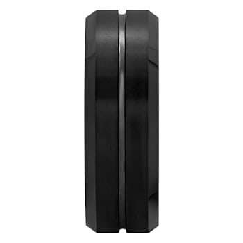 Tungsten Comfort™ Tungsten 8MM Black Ion Plated Grooved Band