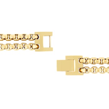 Diamond Accent Two-Tone Stainless Steel Cross Pendant & ID Bracelet Set