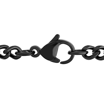 Stainless Steel Anchor Pendant with Matte Black Finish