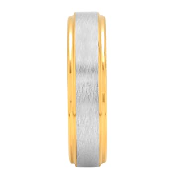 Tungsten Comfort™ 6MM Tungsten with Yellow Ion Plated Frozen Center